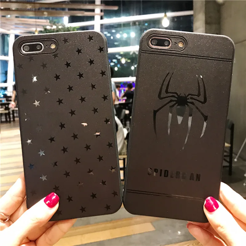 BCMOTA Frosted Series spider Man Phone Case For iPhone 7 6 6s 8 Plus drop-resistant phone case Cases |