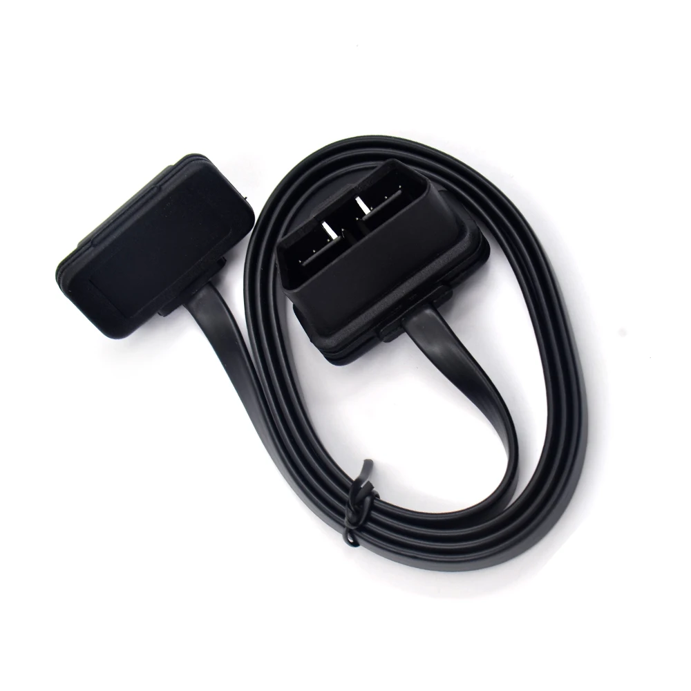 100 см 60 плоский тонкий как лапша OBD2 OBDII OBD 16Pin ELM327 штекер гнездо удлинитель для