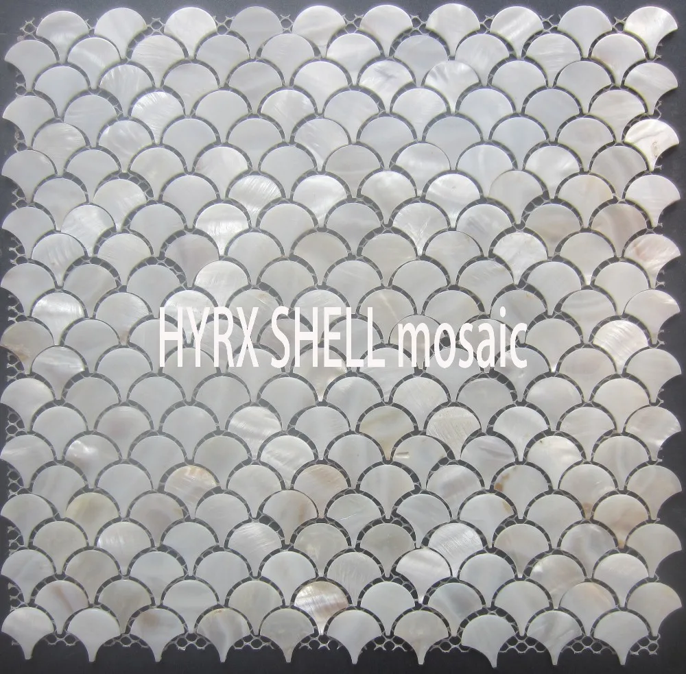 Шт. 11 шт. Mother of pearl tile'fan-shaped shell mosaic для настенная мозаичная плитка; белая раковина мозаичная плитка для ванной комнаты; mosaico