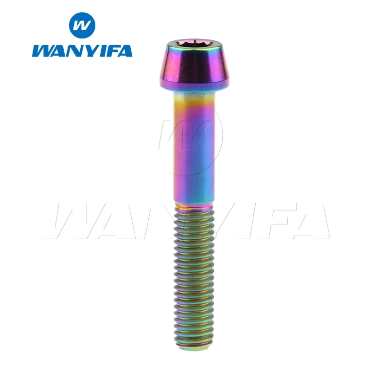 Sale Wanyifa Titanium Bolt Screw M8x15 20 25 30 35 40 45 50 70mm Cone Head for Bicycle Frame 3