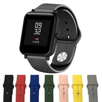 

20mm Silicone Soft bands for Xiaomi Huami Amazfit Bip strap belt Watch Wristband for galaxy watch 42mm/gear S2 sport Bracelet