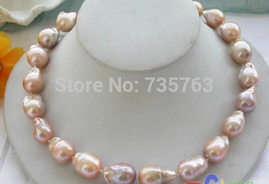 

HOT N15 pink drip baroque keshi reborn PEARL NECKLAC