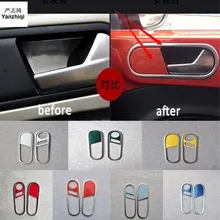 4 шт./лот, автомобильные наклейки, автомобильные аксессуары, абс материал, внутренняя дверная ручка, декоративная крышка для 2013- Volkswagen VW Beetle