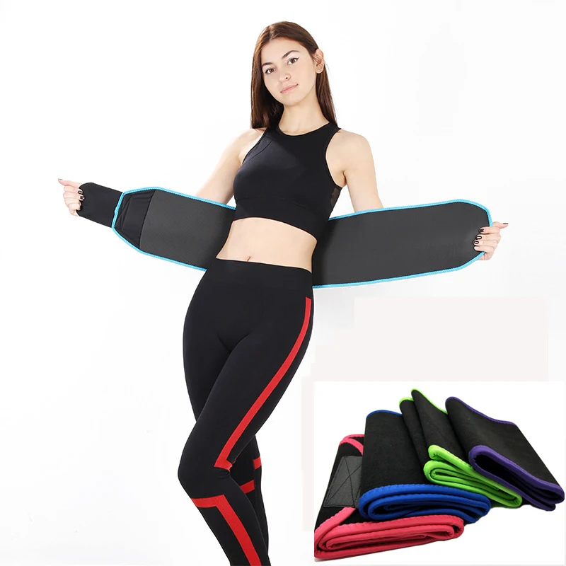 

Men Women Waist Trimmer Belt Sweat Wrap Tummy Stomach Weight Loss Fat Slimming Exercise Belly Body Beauty Waist Support 106X20CM
