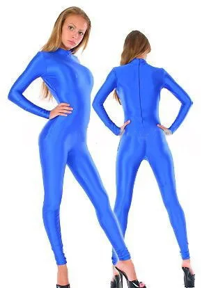 Бесплатная доставка лайкра спандекс сексуальный Zentai костюм кошки синий из