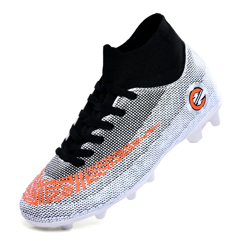 

Men Super Cool Sock Soccer shoes AG Sole Outdoor Cleats Football Shoes Spike High Ankle Men Crampon Boots Original Cleats