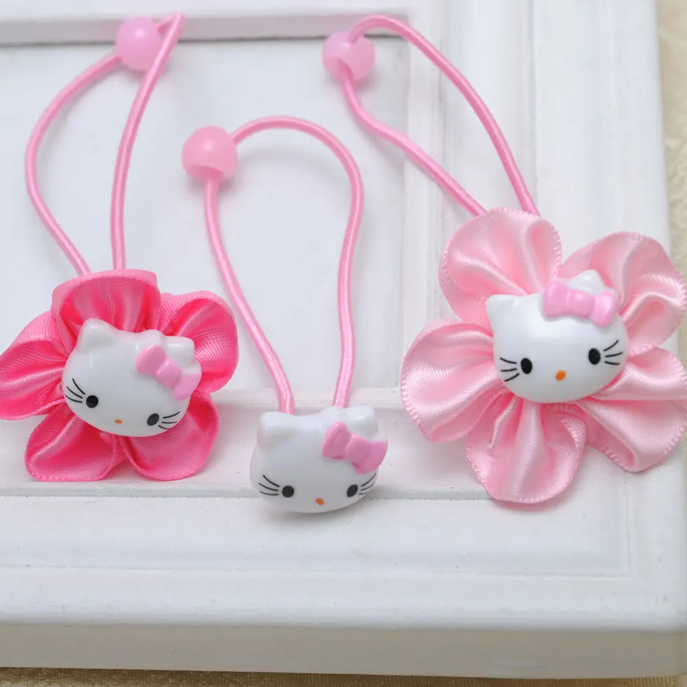 

2 Piece/lot 2015 Baby girl's styling tool hello kitty elastic hair bands hair accessories for women kids make they cute lovely