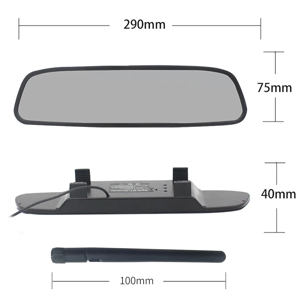 ANLUD 4,3 Inh автомобильный зеркальный монитор заднего вида система автоматической парковки ночного видения резервная автомобильная система заднего вида беспроводная камера сигнализация s