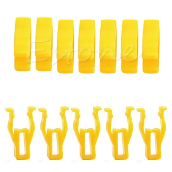 

New 20Pcs Auto Car Yellow Plastic Rivet 8mm Hole Hood Prop Rod Support Clip Fastener