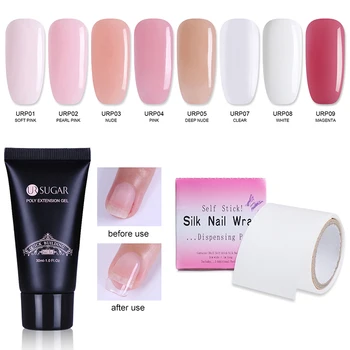 

UR SUGAR 30g Poly UV Gel Finger Extension Crystal Jelly Nail Gel Fiber Glass Silk Forms Acrylic Builder Hard Gel Salon Tools