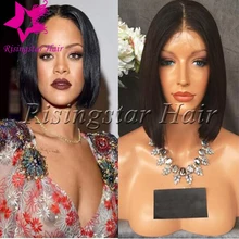 Top Full lace short human hair bob wigs for black women glueless short lace front wig with baby hair brailian virgin hair wig