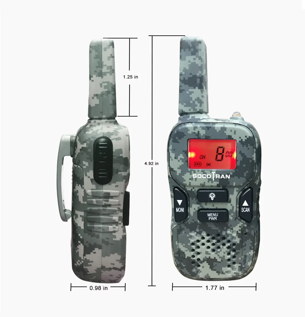 SOCOTRAN R8 pmr радио мини рация для детей 8 каналов 0,5 Вт Лицензия бесплатно pmr446 радио для детей код конфиденциальности светодиодный фонарик