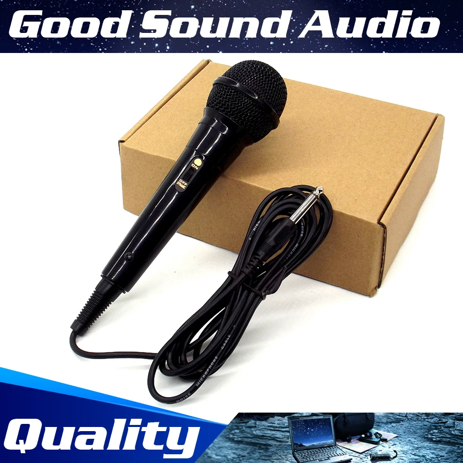 Karaoke Microphone Dynamic KTV Microphone 6.5mm Jack Wired Handheld Microphone for Home Party Karaoke Speaker Machine 
