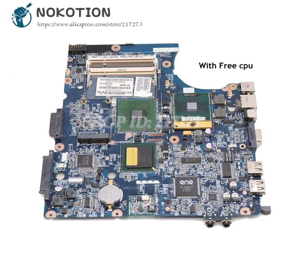 NOKOTION для hp Compaq 530 материнская плата для ноутбука 945GME DDR2 Бесплатный процессор 438551-001 448434-001 IAT50 LA-3491P основная плата