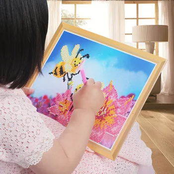 

Diamond Embroidery Mosaic Painting Cross Stitch Partial With Cardboard Frame Children Cartoon Developmental Toys DIY Decoration