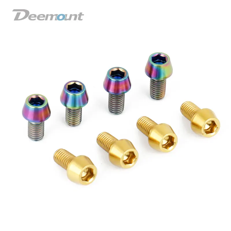 Deemount Ti TC4 البراغي M5 * 9 رأس سداسي ل دراجة التحول كابل تحديد MTB الطريق دراجة أجزاء Derailleur كابل التيتانيوم مسامير 2 قطعة