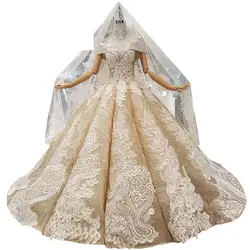 2018 Золотое кружевное свадебное платье с блестками без рукавов с v-образным вырезом длиной до пола, бальное платье с волнами, винтажные