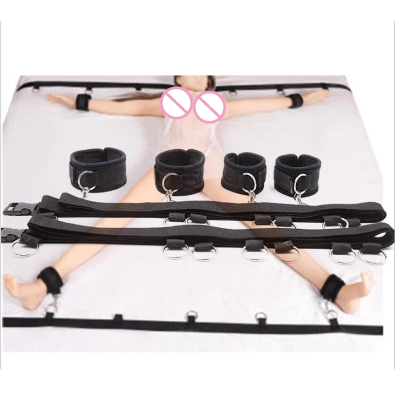 Bed Restraint Bandage BDSM Ankle Cuff Handcuff Sex Toy For Women Cosplay Slave Fetish Furniture Nyl
