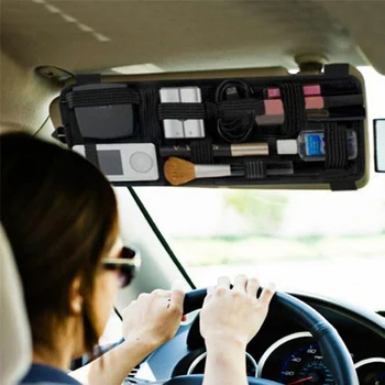 

Tactical MOLLE Car sun visor storage plate multifunctional debris storage Vehicle mobile phone data cable vehicle card clip