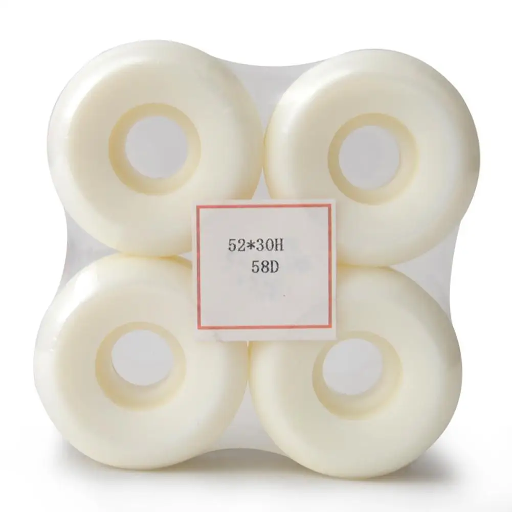 

4pcs Skateboard Wheels 58D Double Rocker Wheels 52mm*32mm PU Downspeed Sliding Wheels Professional