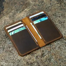 Персонализированный минималистичный кожаный бумажник/кожаный мужской тонкий двойной кожаный бумажник/Минимальный передний карман кошелек гравировка