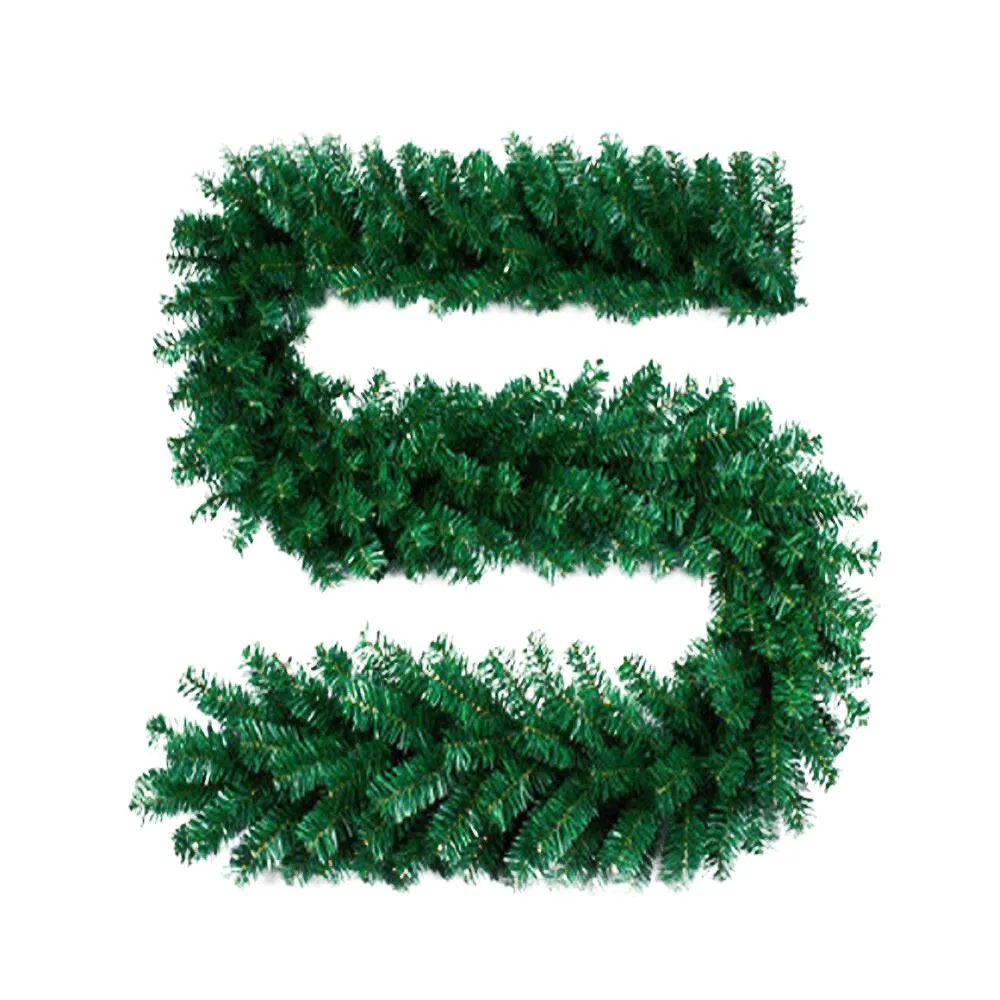 270cm Christmas Decorations Ornaments Xmas Tree Garland Rattan Home Wall Pine Hanging Green Artificial Wreath Fireplace#T