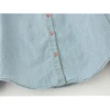 Autumn Denim Blouse Plus Size 4XL Women Loose Tops Flower Print Patchwork Jeans Blouses Long Sleeve Vintage Shirts Blusas AB327 6