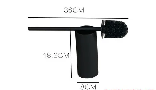 Хромированная отделка напольная нержавеющая сталь держатель туалетной щетки матовый черный набор туалетных щеток