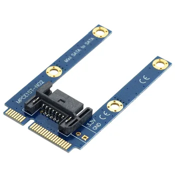 

Laptop mSATA Mini SATA to 7pin SATA Converter Adapter HDD Expansion Card Connector Full + Half Size