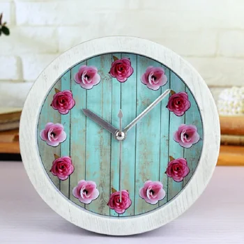 

Rose pastoral style alarm automobile despertador digital watch electronic desk home decor klok masa saatial fajr clock plastic