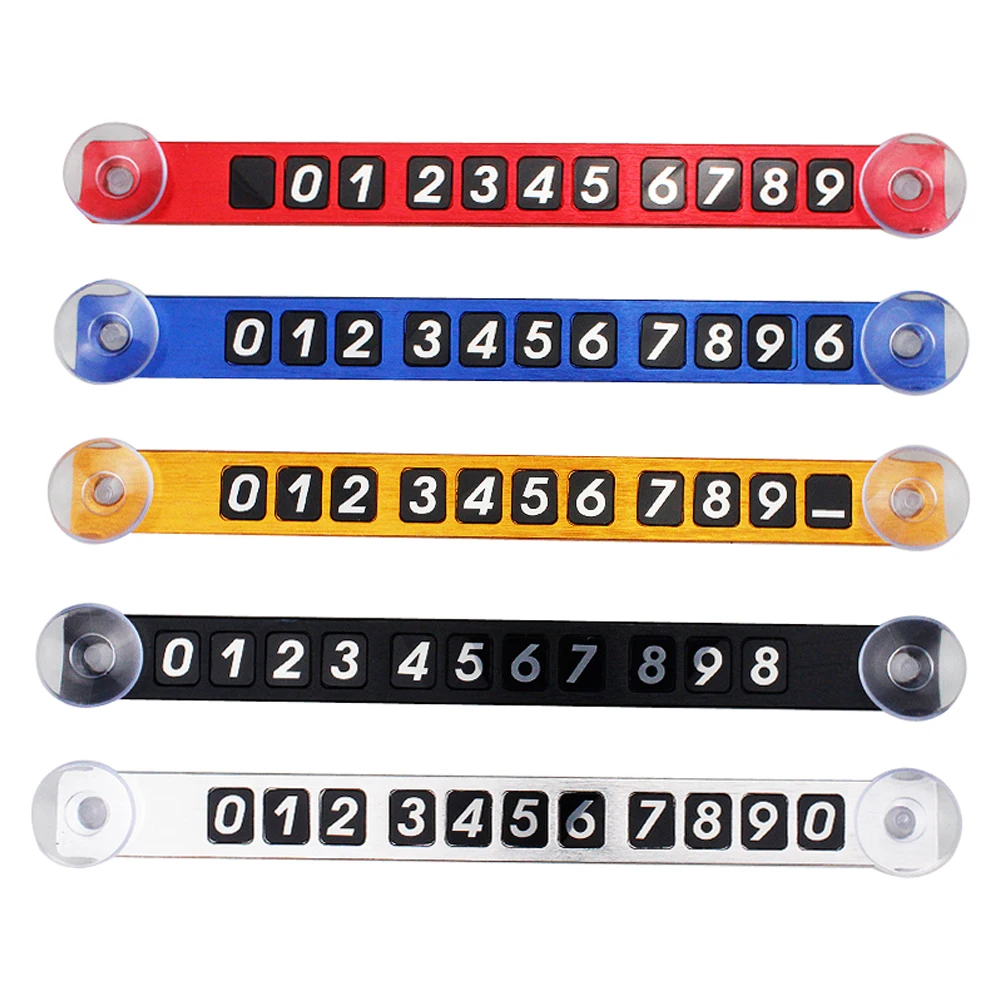 Zinc Alloy Car Parking Card Telephone Number Cards Stickers Decals
