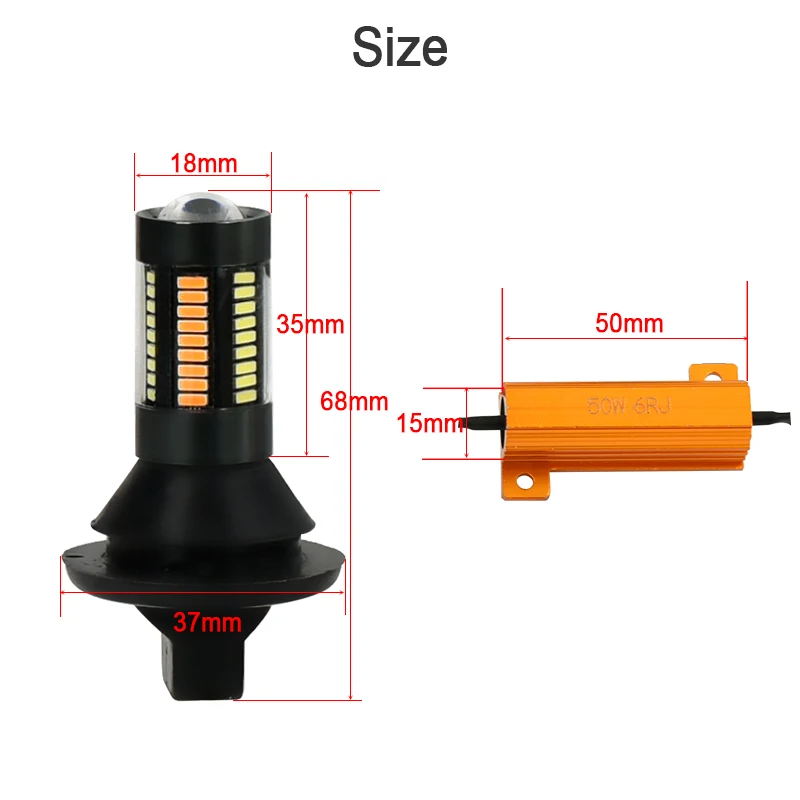 CNSUNNY автомобильный светильник 1156 ba15s bau15s 7440 66SMD СВЕТОДИОДНЫЙ ПОВОРОТНЫЙ сигнальный светильник Янтарный Canbus T20 лампы без ошибок DRL Дневной ходовой светильник s