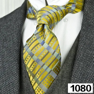 Мужские галстуки ручной работы в геометрическом стиле, в горошек, с узором пейсли, разноцветные, шелк, жаккард, новинка - Цвет: 1080
