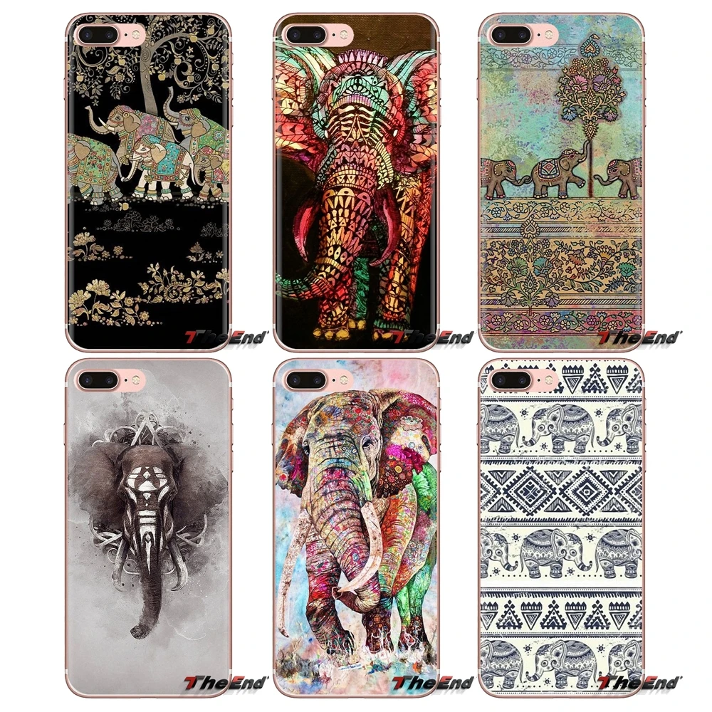 

Silicone Phone Cover Bag For Xiaomi Redmi 4A S2 Note 3 3S 4 4X 5 Plus 6 7 6A Pro Pocophone F1 Animal Totem Elephant Aztec Flower