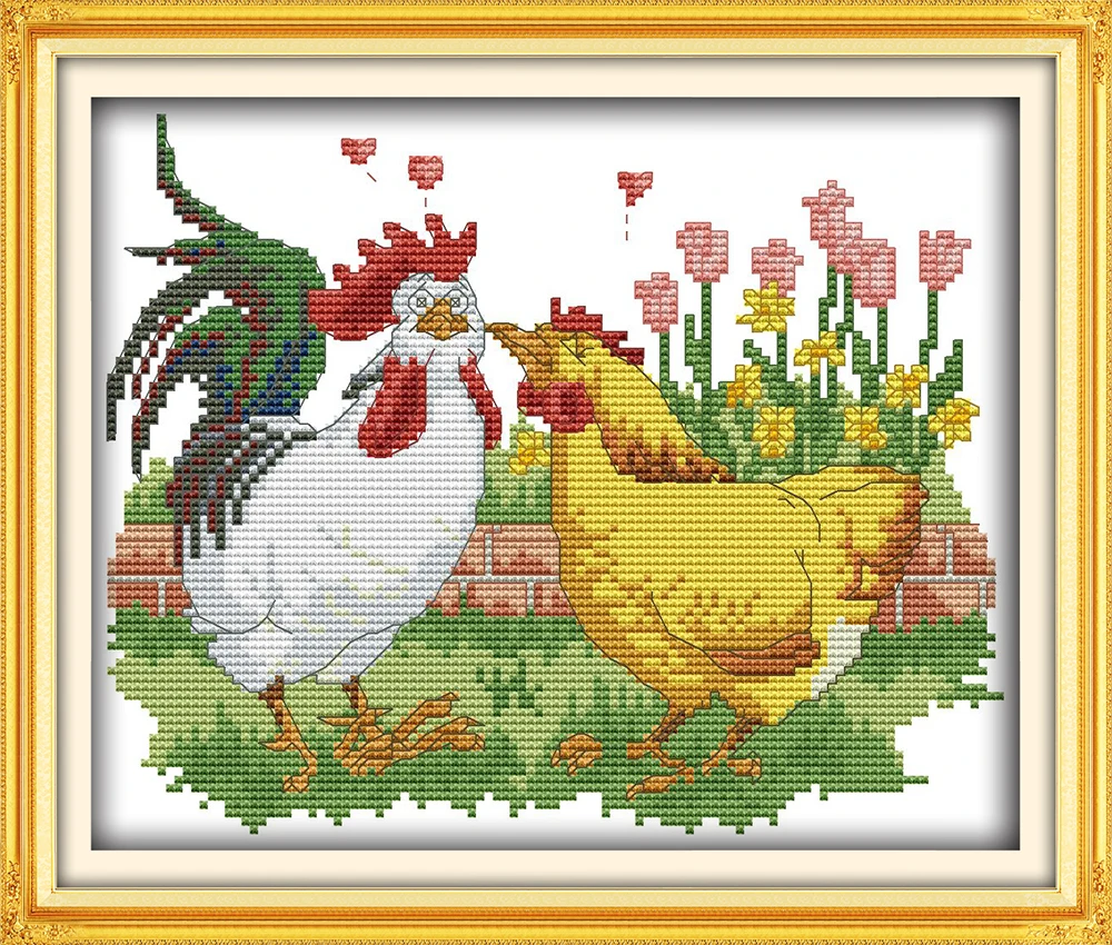 Набор для вышивки крестом The big cock (7) вышивка крестиком в виде птицы влюбленных