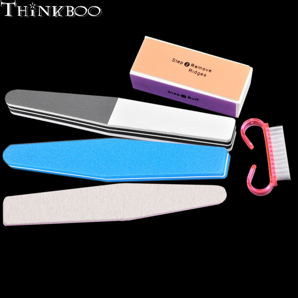 005pcsset Nail Art Buffer File Block Brush Medicure Pedicure Buffing Sanding Polish DIY Nail Beauty Tools0