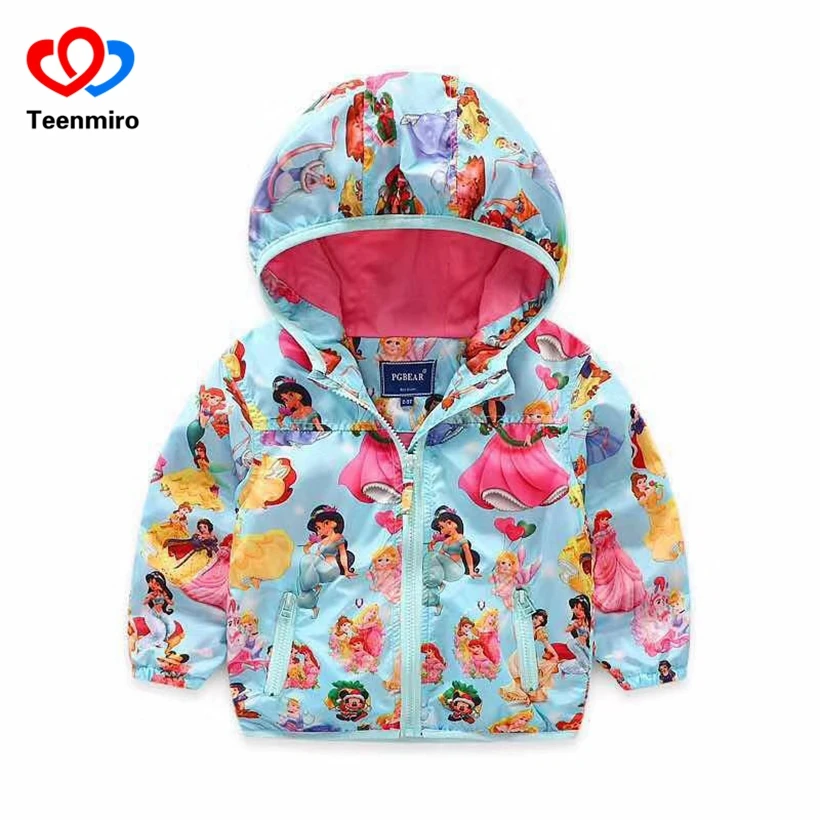 Kids Jackets For Girls Sofia Windbreaker Children Jacket Rapunzel Princess Coat Baby Girl Windbreaker Children Outerwear