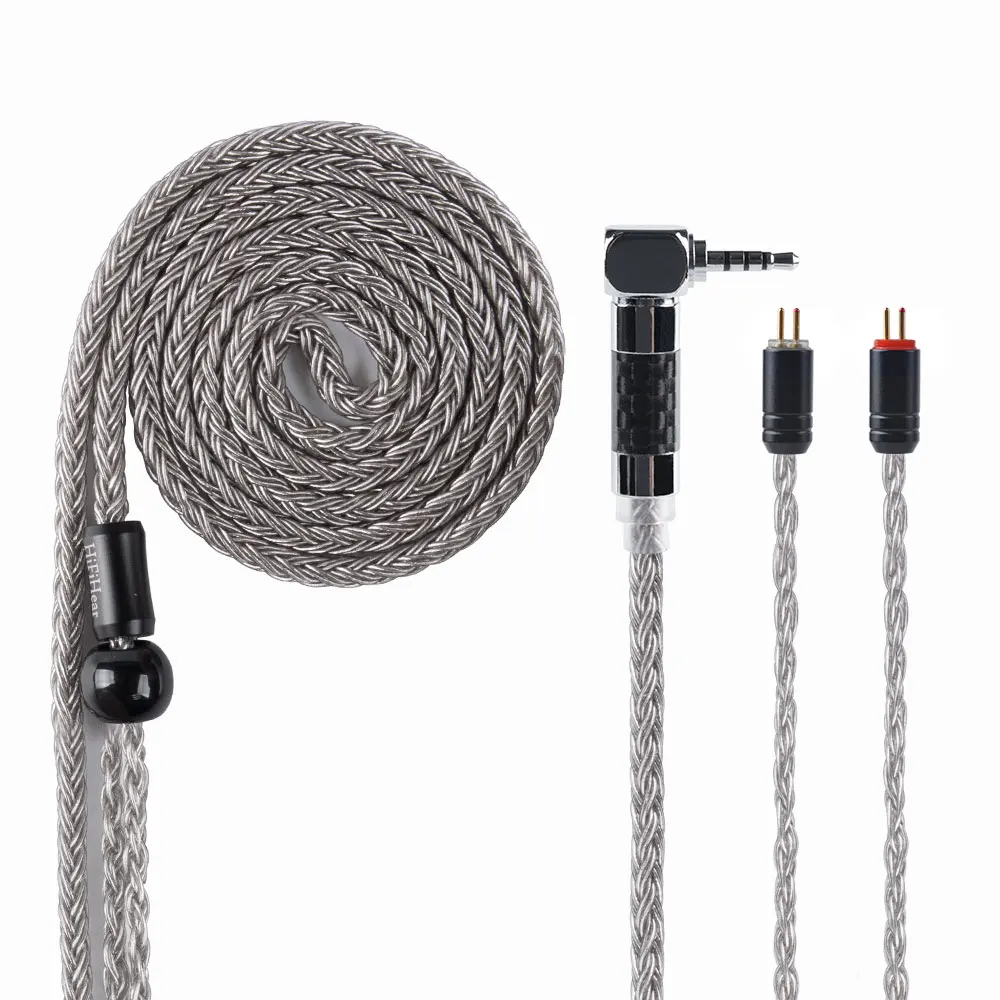 

2019 HiFiHear 16 Core Silver Plated Copper Cable 2.5/3.5mm Balanced Cable With MMCX/2pin Connector For LZ A6 KZ AS10 C16 C10