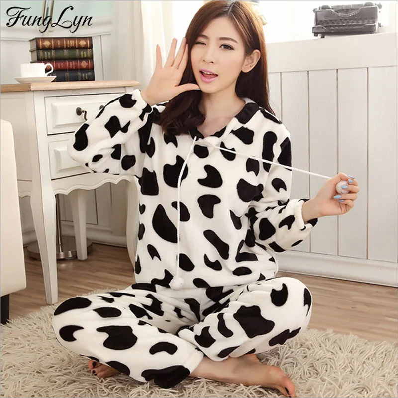 

FL099C Thick Flannel Winter Kigurumi Pajamas Cute Gril Pyjamas Women Pajama Sets Sleepwear Pijama Mujer Primark Pigiama Donna