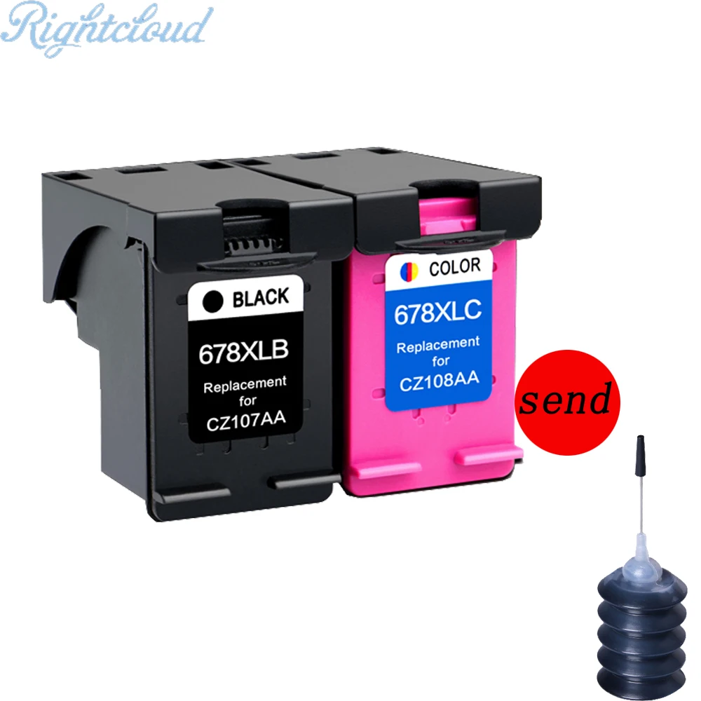 Hisaint Tri color +30ml Ink 678 Ink cartridge for hp 678 Diskjet 2515/3515/1018/1518/2548/3548