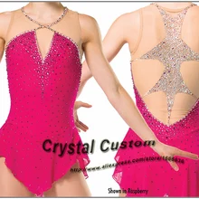 Пользовательские красные платья для фигурного катания с спандексом бренд Vogue соревнования в фигурном катании платье на заказ DR3002