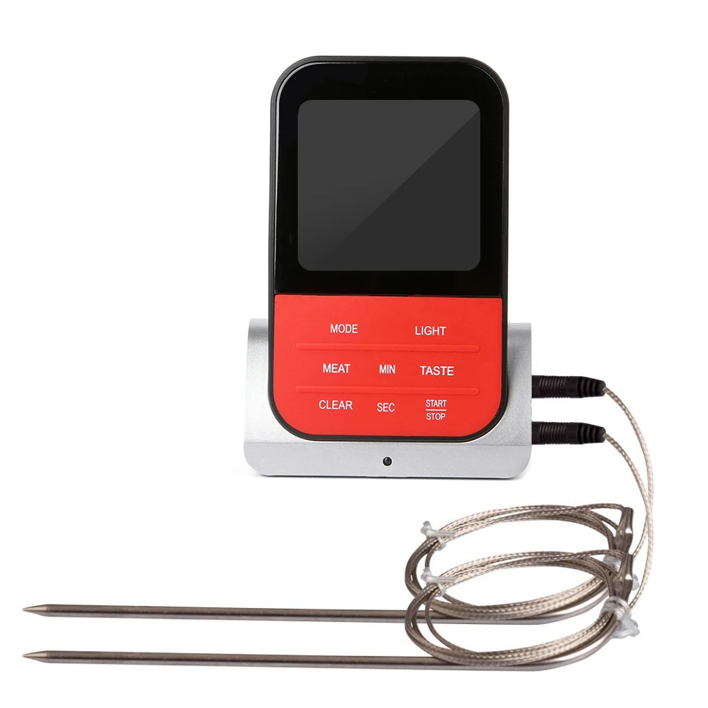 

Wireless Double Probe Digital Food Thermometer Electronic BBQ Grilling Kitchen Temperature Meter