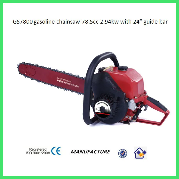 

Factory made 78.5cc 7800 chainsaw with bar and chain good quality free shipping charge