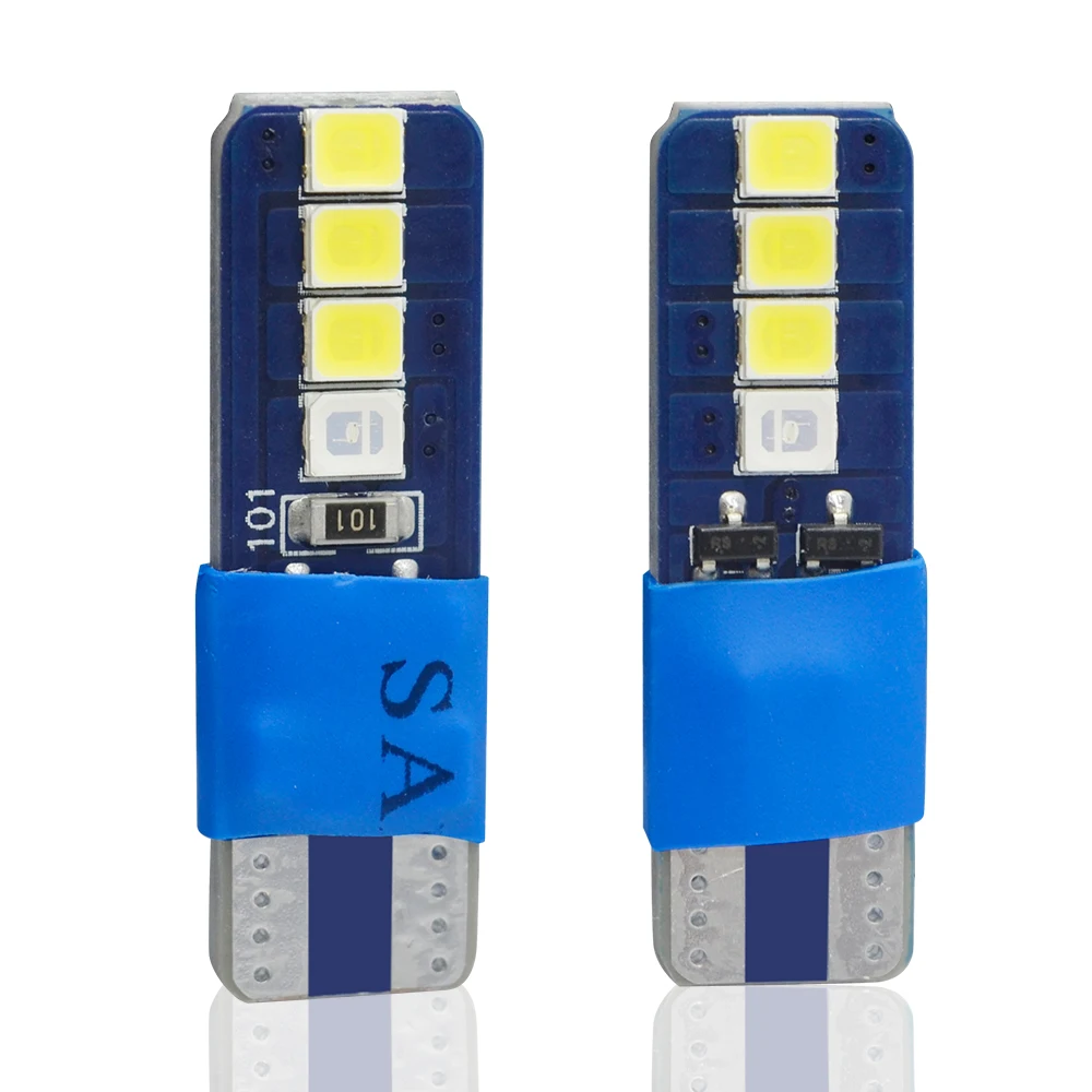 Горячая продажа 2835 8SMD T10 светодиодная автомобильная лампа белый светодиод Canbus