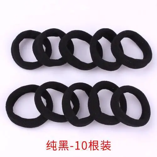 Candy Women Girl High Elasticity Medium Thick Rolled Towel Hair Rope Candy Solid Color Rubber Band Ring Ponytail Holder band