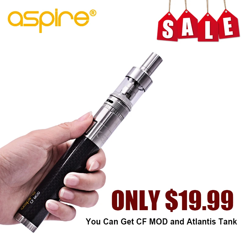 Специальное предложение E Cig стартовый набор для вейпинга Aspire CF Mod с бак Atlantis электронная сигарета-кальян ручка без 18650 батареи