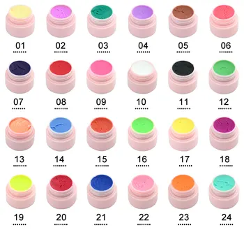 

24pcs *1set GDCOCO 3D Modeling Gel Color Builder DIY Soak off UV LED Plasticine Gel Nail Design Sculpture Nail Salon Gel Varnish