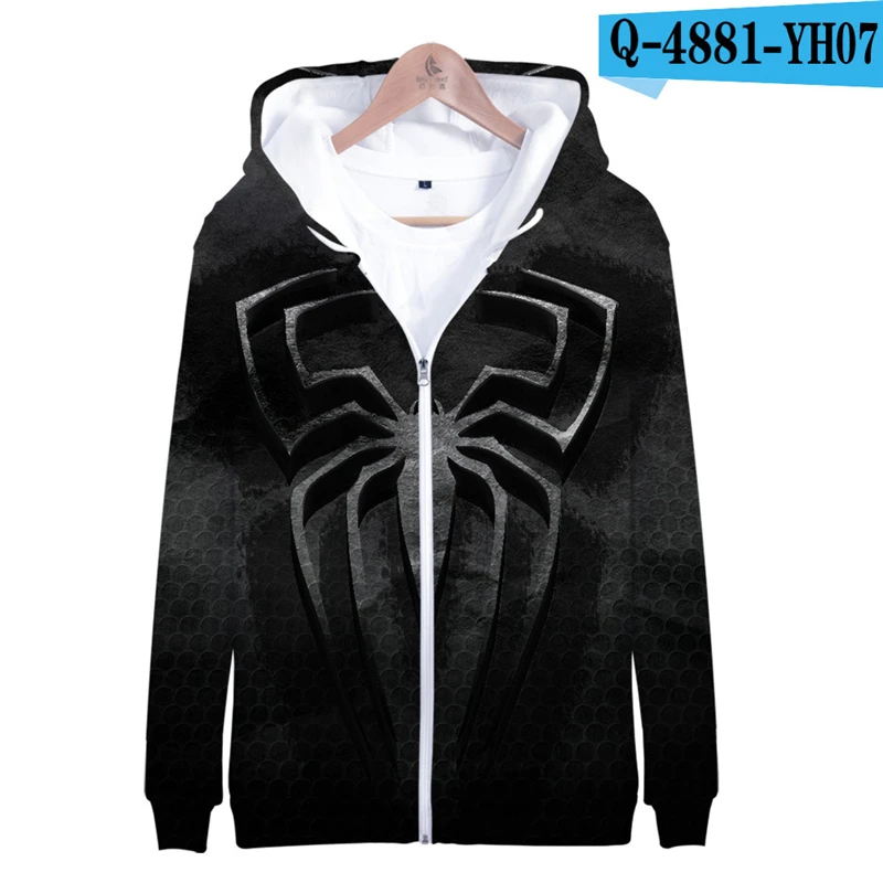 

Spiderman Far From Home Zipper Hoodie Men Peter Parker Marvel Oversized Jacket Black Film Clothes Hooded Cosplay Costumes Coat