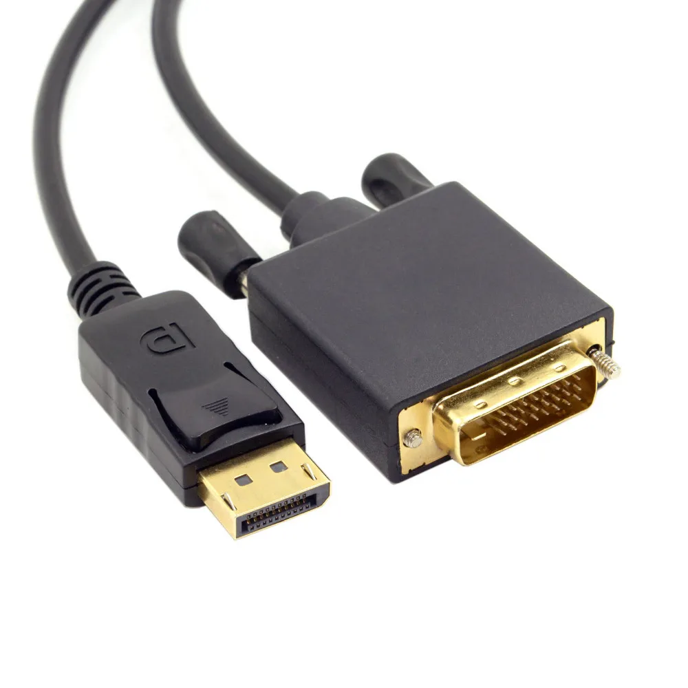 CY DisplayPort DP Male to DVI Male Single Link Video Cable for DVI monitor 6ft 1.8min Computer