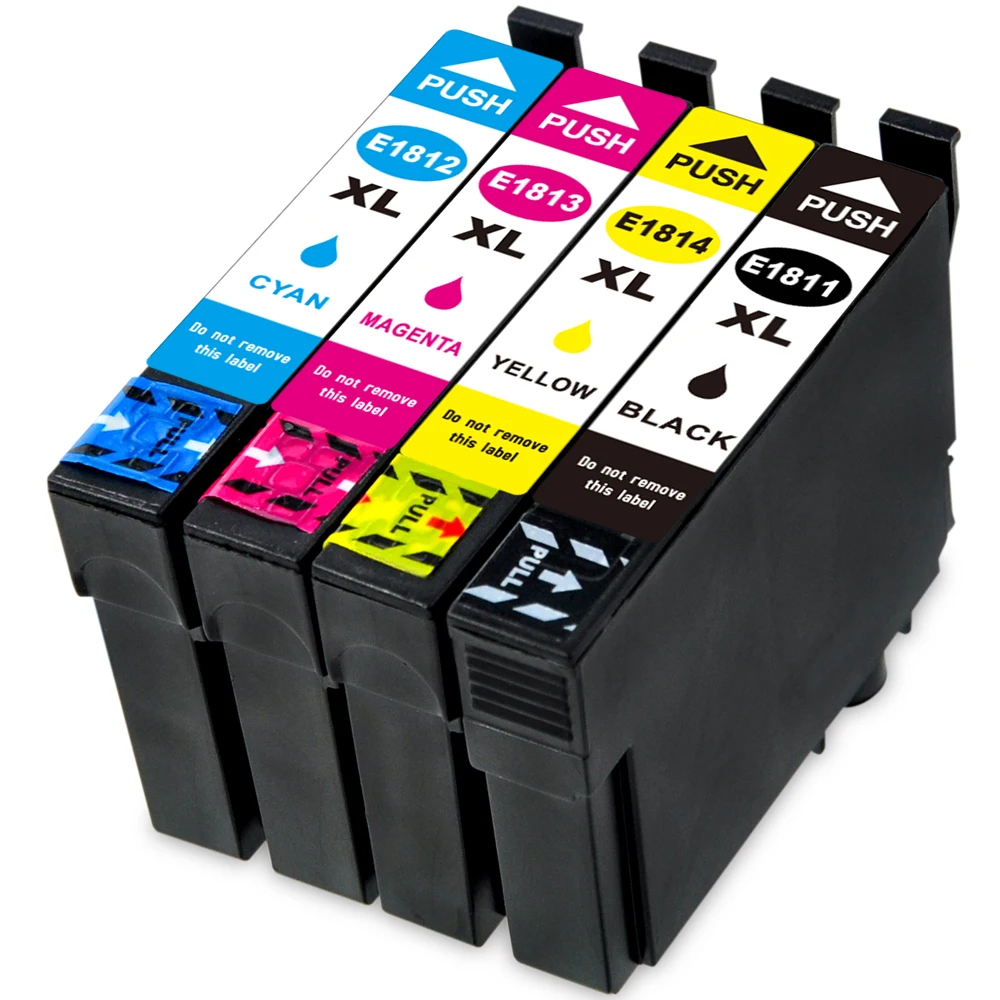 

4 pcs 1b+1c+1m+1y T1811 T1812 T1813 T1814 ink cartridge for Expression Home XP-30 102 202 205 302 305 402 405 215 315 412 ink